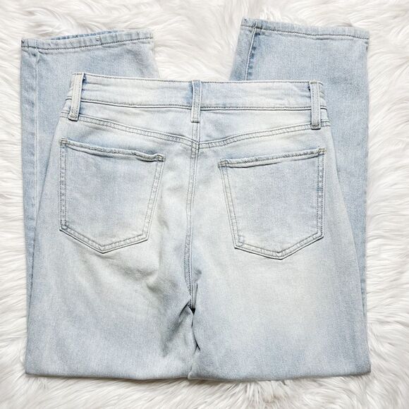 SO High Rise Straight Leg Jeans Light Denim Wash Size 28 - Picture 3 of 6